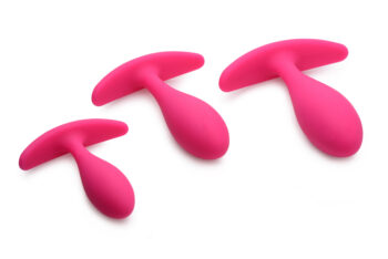 Rump Bumpers 3 Piece Silicone Anal Plug Set - Pink - Image 3