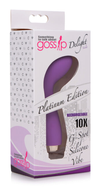 10X Delight G-Spot Silicone Vibrator - Purple - Image 4