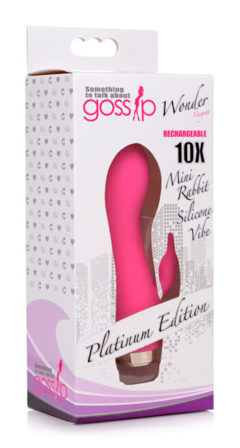 10X Wonder Mini Rabbit Silicone Vibrator - Pink - Image 5