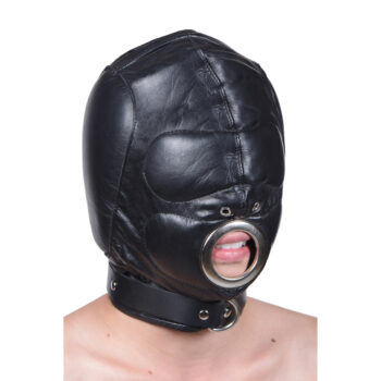 Leather Padded Hood with Mouth Hole - MediumLarge - Image 3