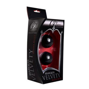 Marquis Velvety Ben Wa Balls - Black - Image 3