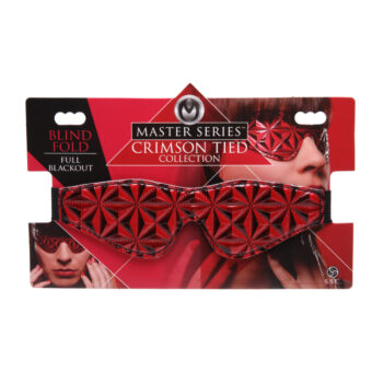 Crimson Tied Full Blackout Embossed Blindfold - Image 4