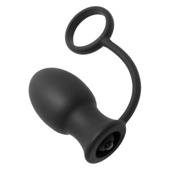 Bomber Vibrating Silicone Anal Plug with Cock Ring - Image 2