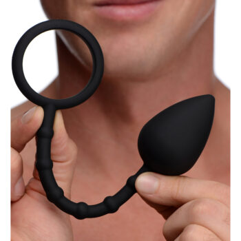 Imbed Silicone Anal Plug and Cock Ring - Image 3