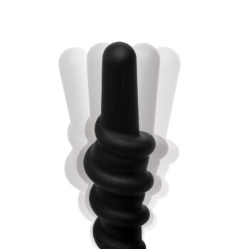 Coiled Silicone Swirl Vibrating Anal Plug with Remote - Image 2