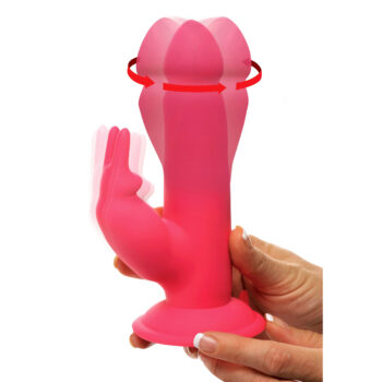 Head Spin Pink Dancing Silicone Rabbit Vibe - Image 5