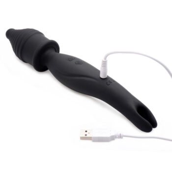 Dual Diva 2 in 1 Silicone Massager- Black - Image 5