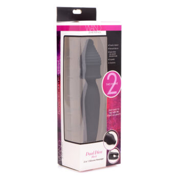 Dual Diva 2 in 1 Silicone Massager- Black - Image 6