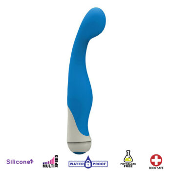 Blair 7 Speed Silicone G-Spot Vibrator- Blue - Image 2