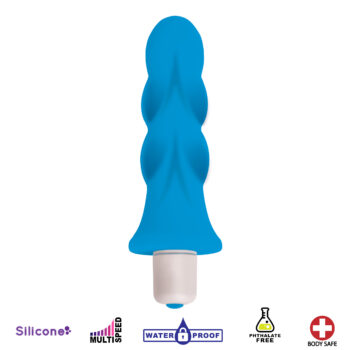 Charm 7 Function Petite Silicone Vibe- Blue - Image 2