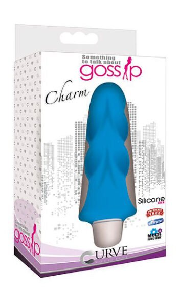 Charm 7 Function Petite Silicone Vibe- Blue - Image 3