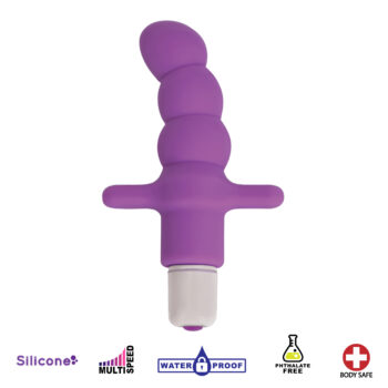 Desire Silicone Vibrating Anal Probe- Purple - Image 2