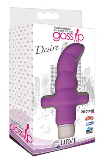 Desire Silicone Vibrating Anal Probe- Purple - Image 3