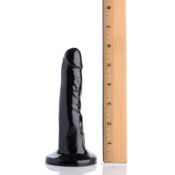 6 Inch Slim Dildo- Black - Image 3