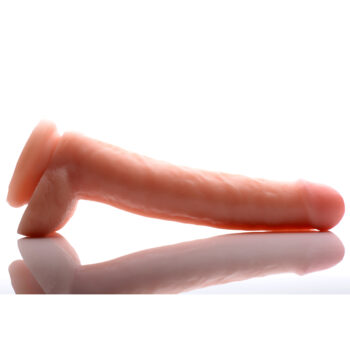 8 Inch Slim Dildo with Balls- Flesh - Image 3