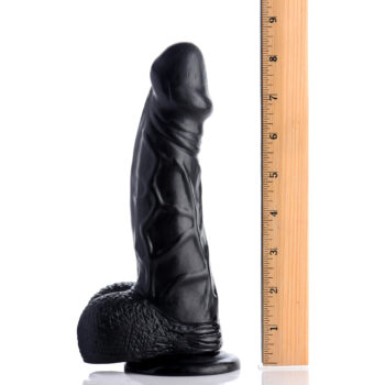 6.5 Inch Realistic Suction Cup Dildo- Black - Image 2