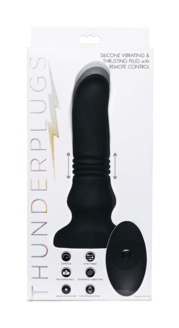 Silicone Vibrating and Thrusting Plug with Remote Control - Image 6