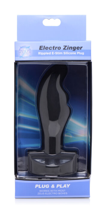 Electro Zinger Rippled E-stim Silicone Plug - Image 3