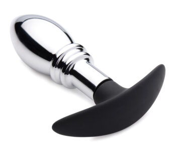 Dark Stopper Metal and Silicone Anal Plug - Image 4