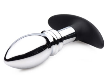 Dark Stopper Metal and Silicone Anal Plug - Image 3