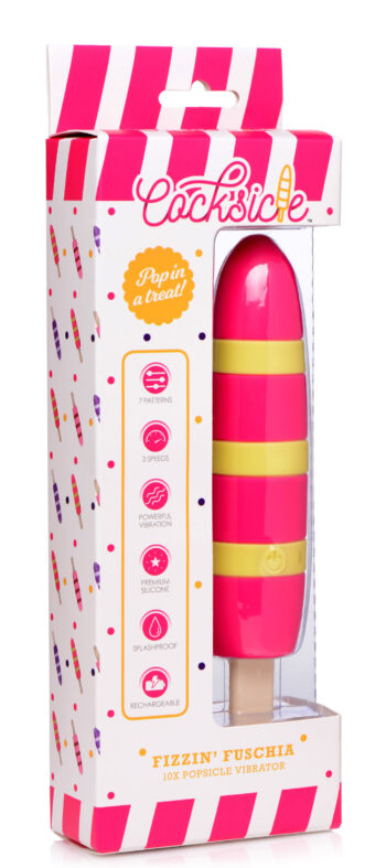 Fizzin 10X Popsicle Silicone Rechargeable Vibrator - Image 3