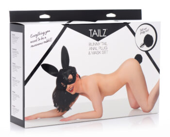 Bunny Tail Anal Plug and Mask Set - Image 4