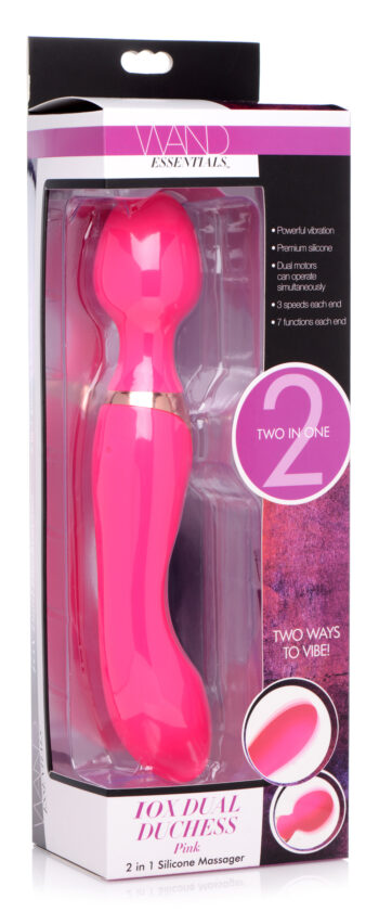 10X Dual Duchess 2-in-1 Silicone Massager - Pink - Image 7