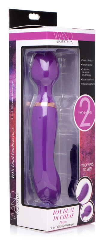 10X Dual Duchess 2-in-1 Silicone Massager - Purple - Image 7