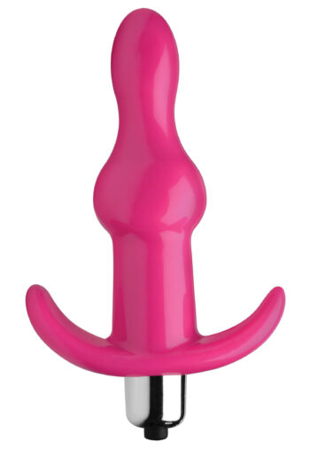 Bumpy Vibrating Anal Plug - Pink - Image 3