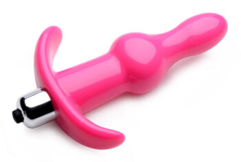 Bumpy Vibrating Anal Plug - Pink - Image 4