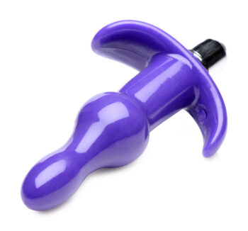 Bumpy Vibrating Anal Plug - Purple - Image 4