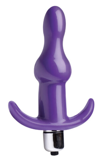 Bumpy Vibrating Anal Plug - Purple - Image 3