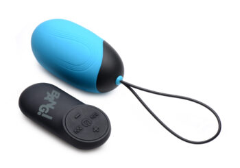 XL Silicone Vibrating Egg - Blue - Image 2