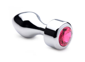 Hot Pink Gem Weighted Anal Plug - Large - Image 2