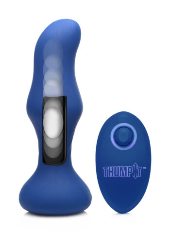 7X Slim Curved Thumping Silicone Anal Plug - Image 2