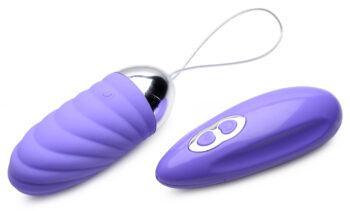 Grape Gasm 36X Swirled Vibrating Remote Control Egg - Image 2