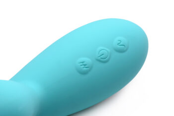 10X Silicone Suction Rabbit Vibrator - Teal - Image 4