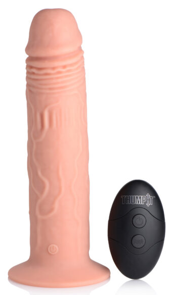 7X Remote Control Vibrating and Thumping Dildo - Light - Image 5