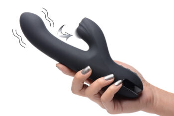 5 Star 13X Silicone Pulsing and Vibrating Rabbit - Black - Image 2