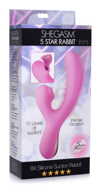 8X Silicone Suction Rabbit - Pink - Image 7