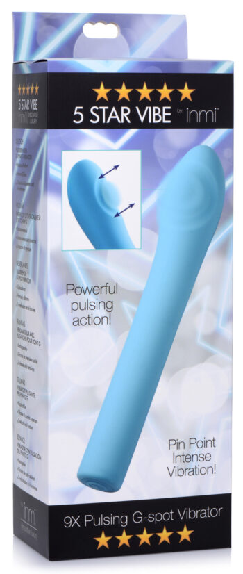 5 Star 9X Pulsing G-spot Silicone Vibrator - Teal - Image 5