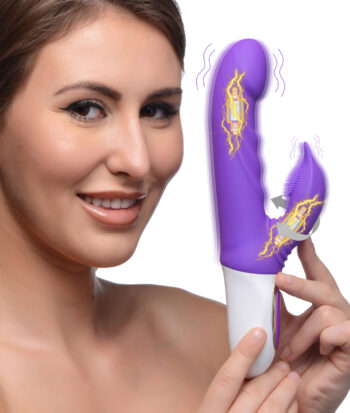 10X Flipper Flicker Rabbit Vibrator with Moving Clitoral Stimulator