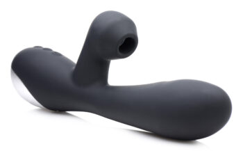 Shegasm 5 Star 7X Suction Come-Hither Silicone Rabbit - Black - Image 4