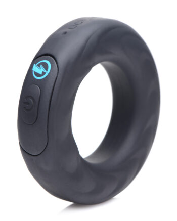 E-Stim Pro Silicone Vibrating Cock Ring with Remote Control - Image 4