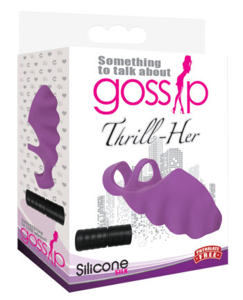 Thrill-Her Silicone Finger Vibrator - Purple - Image 4