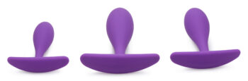 Rump Bumpers 3 Piece Silicone Anal Plug Set - Purple - Image 2