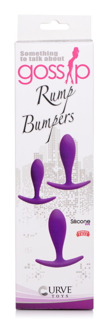 Rump Bumpers 3 Piece Silicone Anal Plug Set - Purple - Image 4