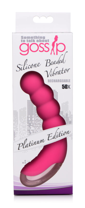 50X Silicone Beaded Vibrator - Pink - Image 5