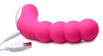 50X Silicone Beaded Vibrator - Pink - Image 4