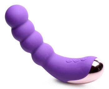 50X Silicone Beaded Vibrator - Purple - Image 2